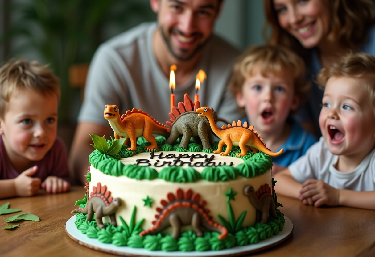 gâteau dinosaure